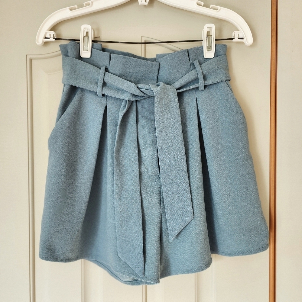 Free Press High Rise Paperbag Tie Waist Shorts S